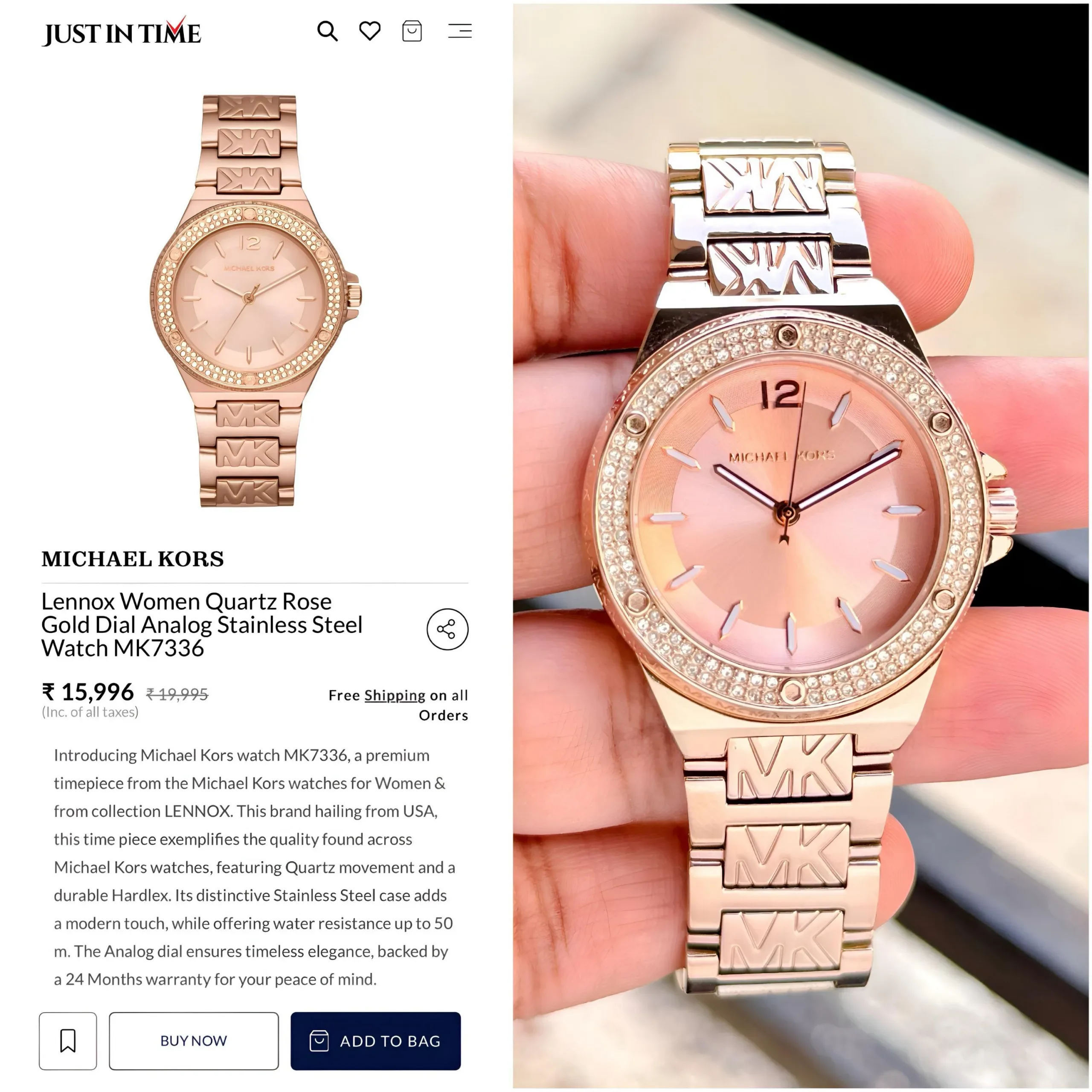 MICHAEL KORS LENNOX 7AA PREMIUM ROSEGOLD - Image 4