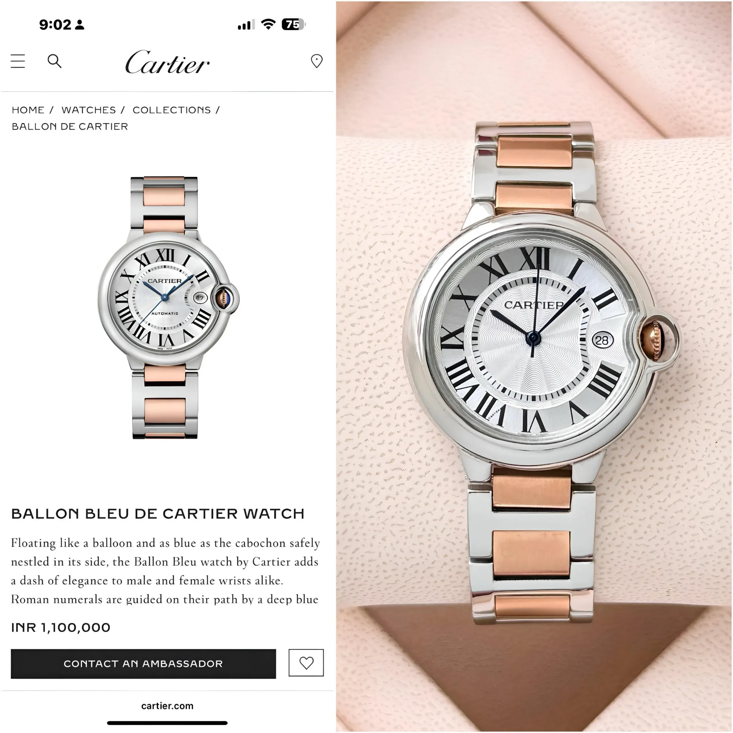 CARTIER BALLON BLEU 7AA ULTRA PREMIUM - Image 2
