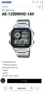 CASIO ROYALE STAINLESS STEEL 7AA PREMIUM BLACK - Image 2