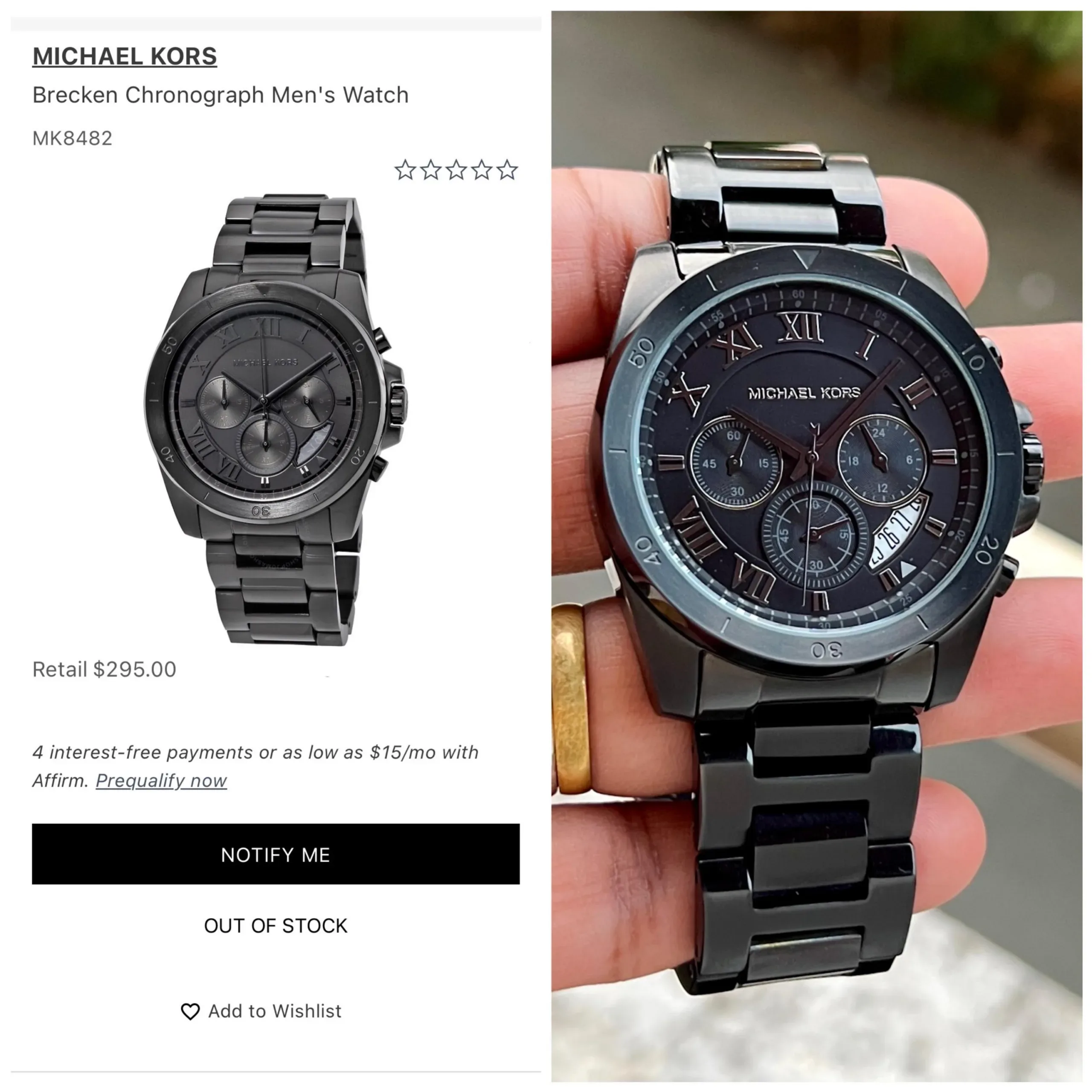 MICHAEL KORS BRECKEN MK8482 7AA PREMIUM BLACK - Image 2