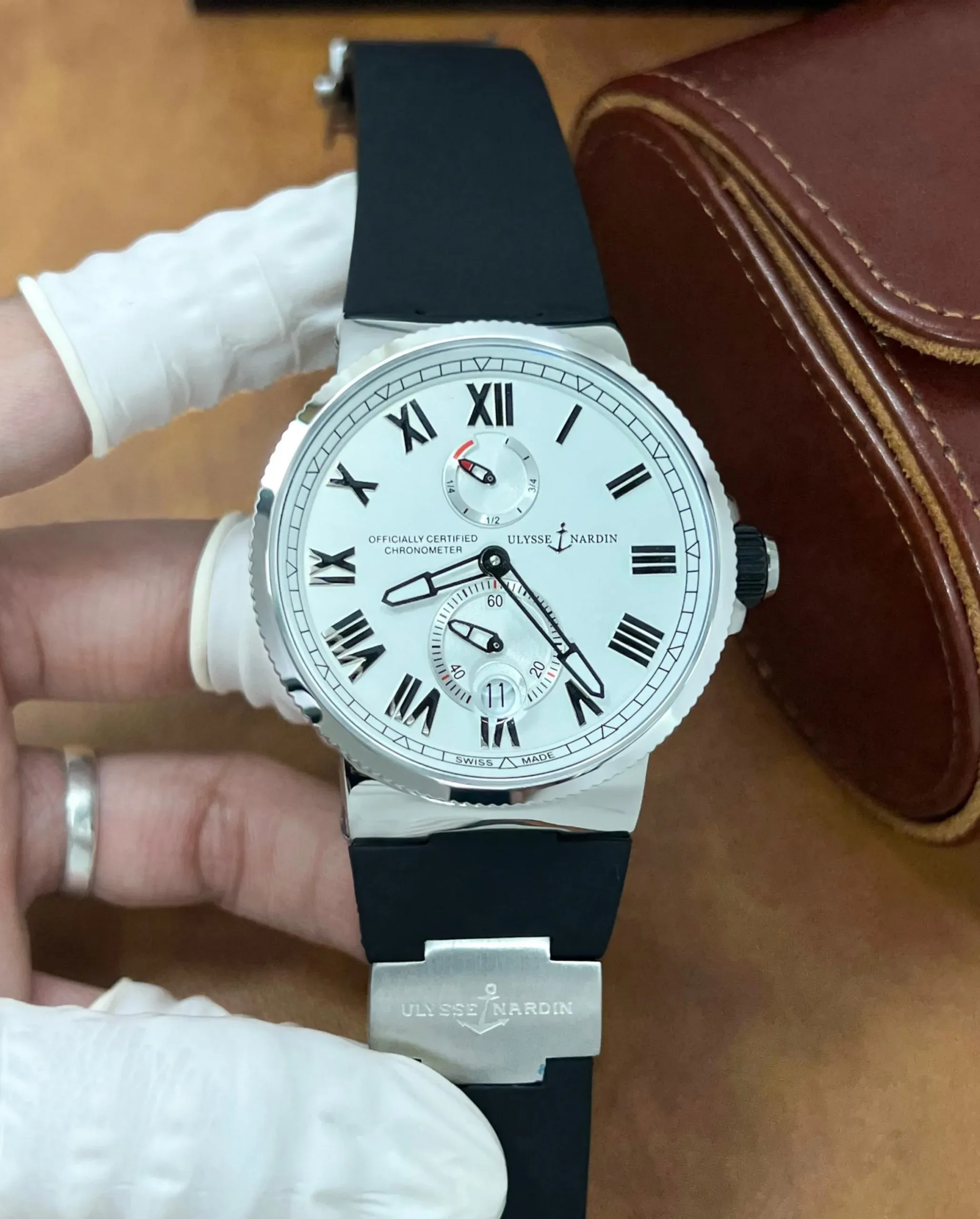 ULYSSE NARDIN MAXI MARINE CHRONOMETER TITANIUM WHITE - Image 2