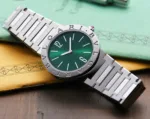 BVLGARI SWISS 103693 STAINLESS STEEL GREEN DIAL - Image 3