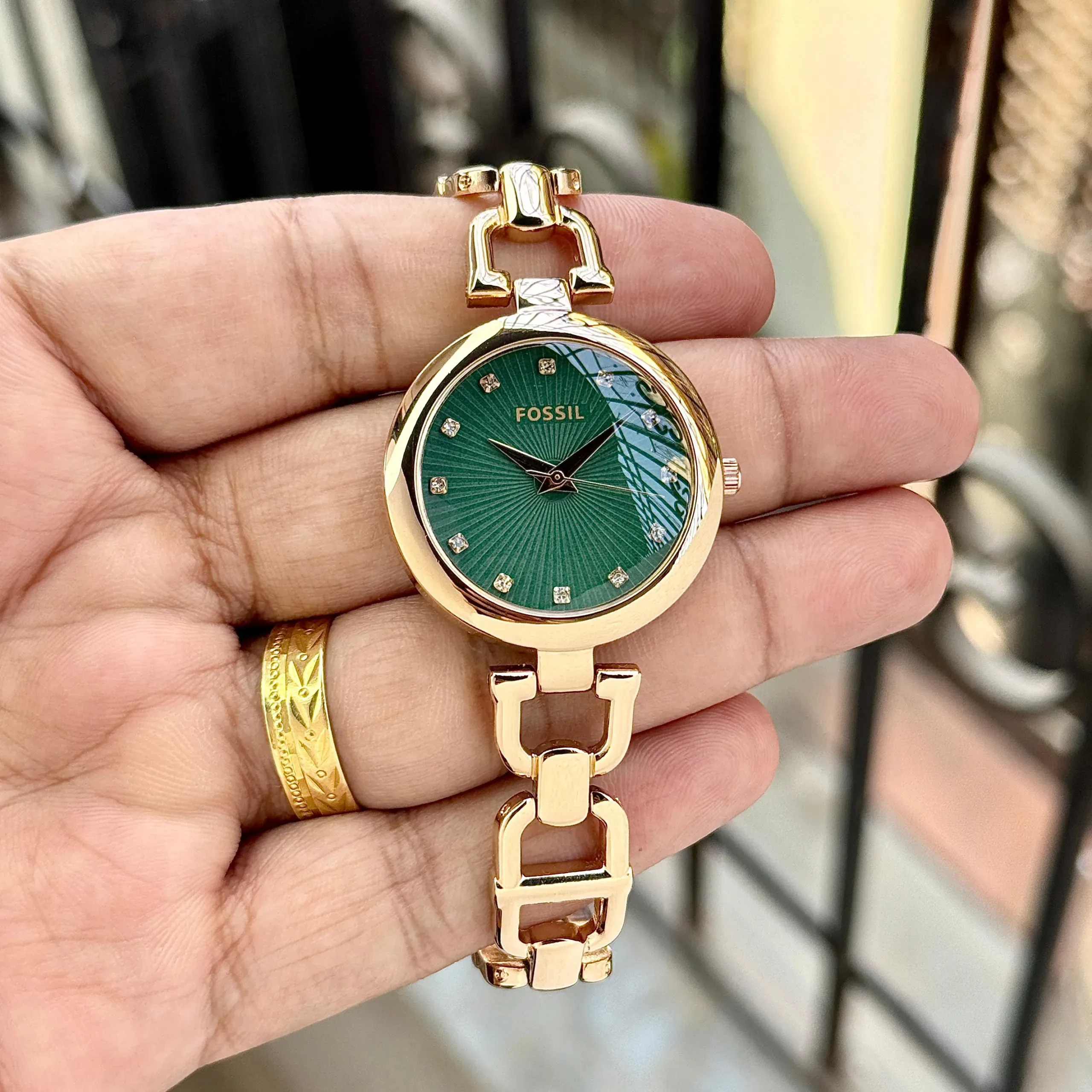 FOSSIL OLIVE STAINLESS STEEL 7AA PREMIUM GREEN DIAL - Image 2