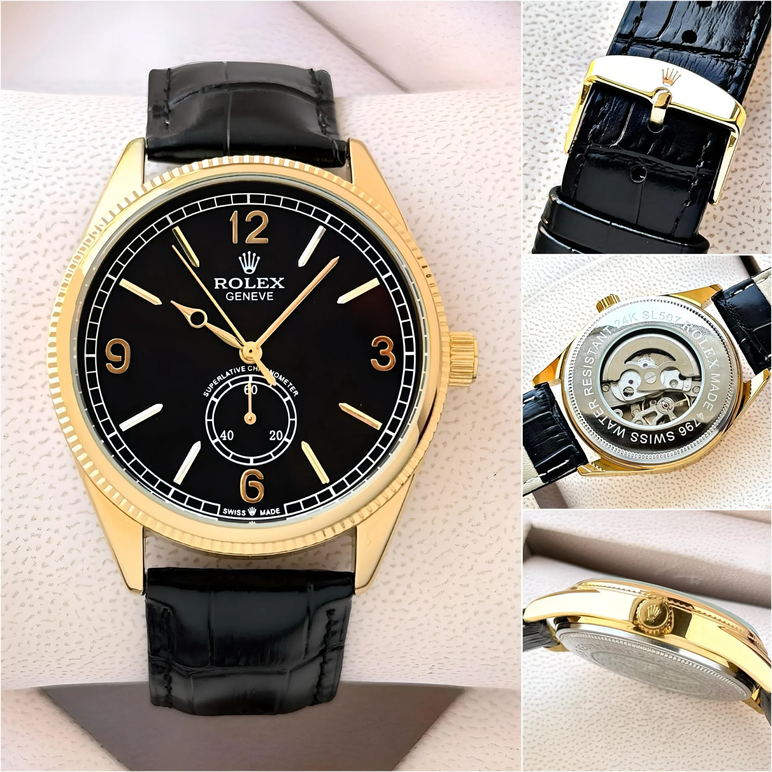 ROLEX PERPETUAL 1908 7AA PREMIUM AUTOMATIC BLACK - Image 5