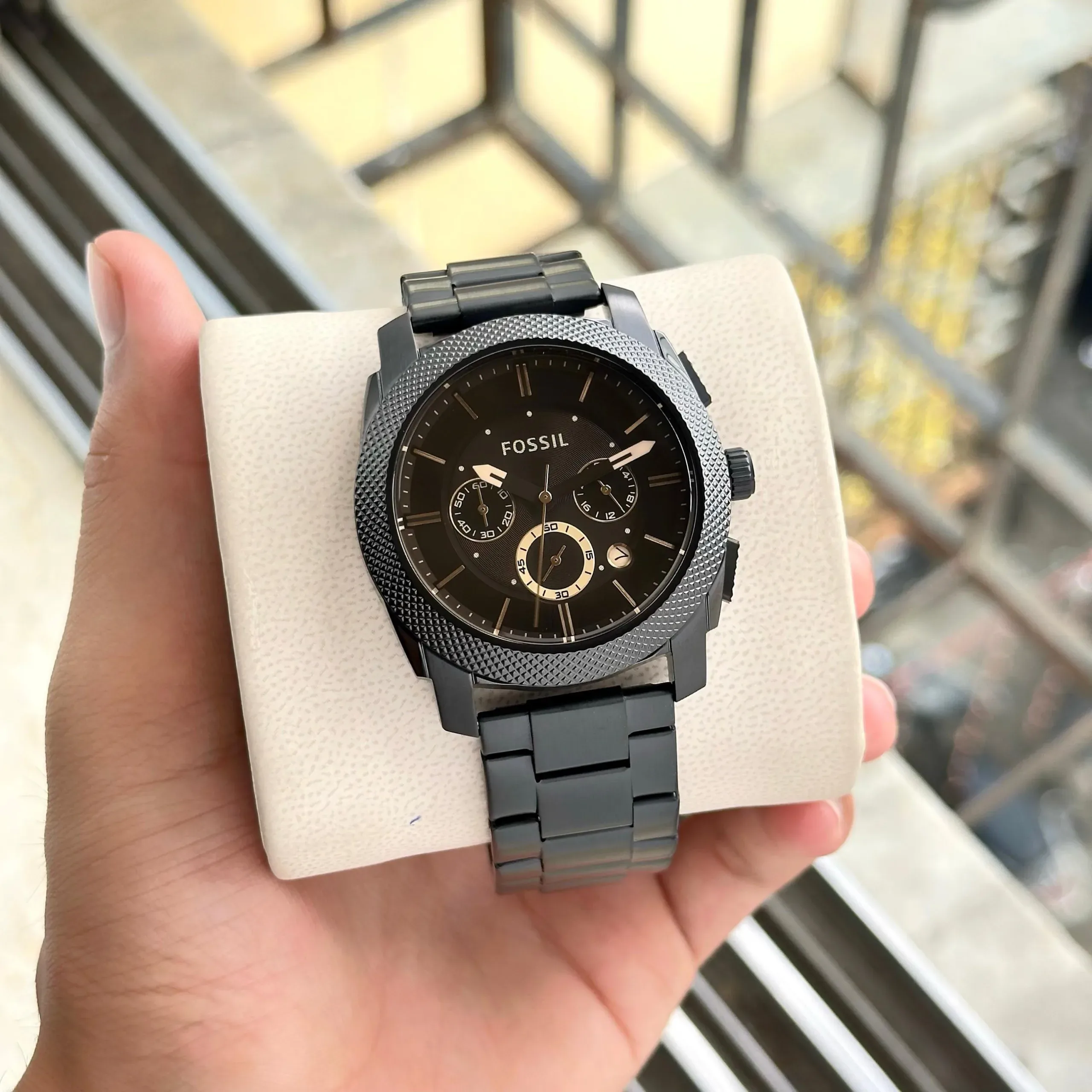 FOSSIL FS4682 BROAD SERIES STAINLESS STEEL BLACK - Image 2