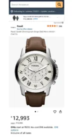 FOSSIL STAINLESS STEEL 7AAA PREMIUM WHITE DIAL - Image 2