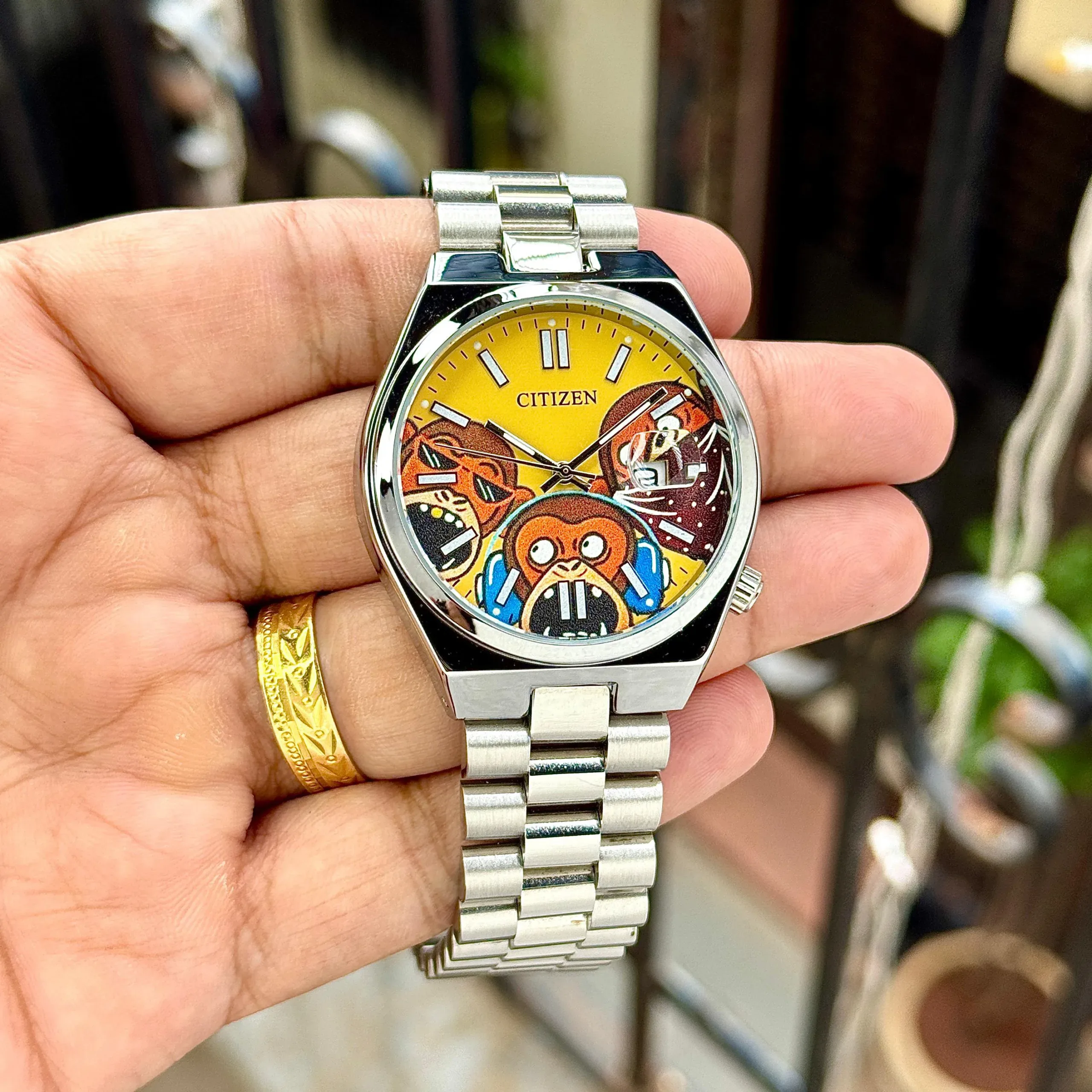 CITIZEN YELLOW MULTICOLOUR ARTISTIC DIAL PREMIUM - Image 1