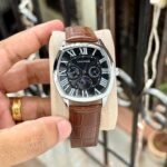 CARTIER DRIVE MOON STAINLESS STEEL BLACK ROMAN DIAL