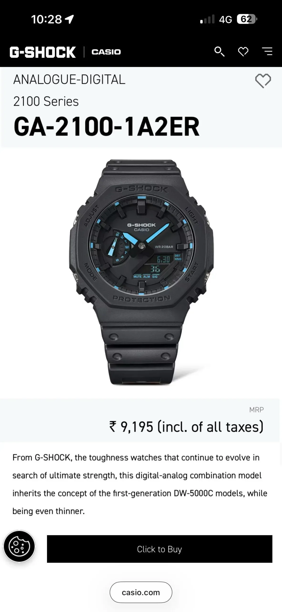 2025/11/1000052774-jpg.webp G SHOCK CASIO OAK 7AA PREMIUM AUTOMATIC BLACK - Image 1