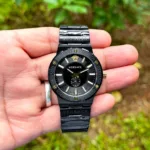 VERSACE GRECA LOGO-VI 7AA PREMIUM STAINLESS STEEL BLACK