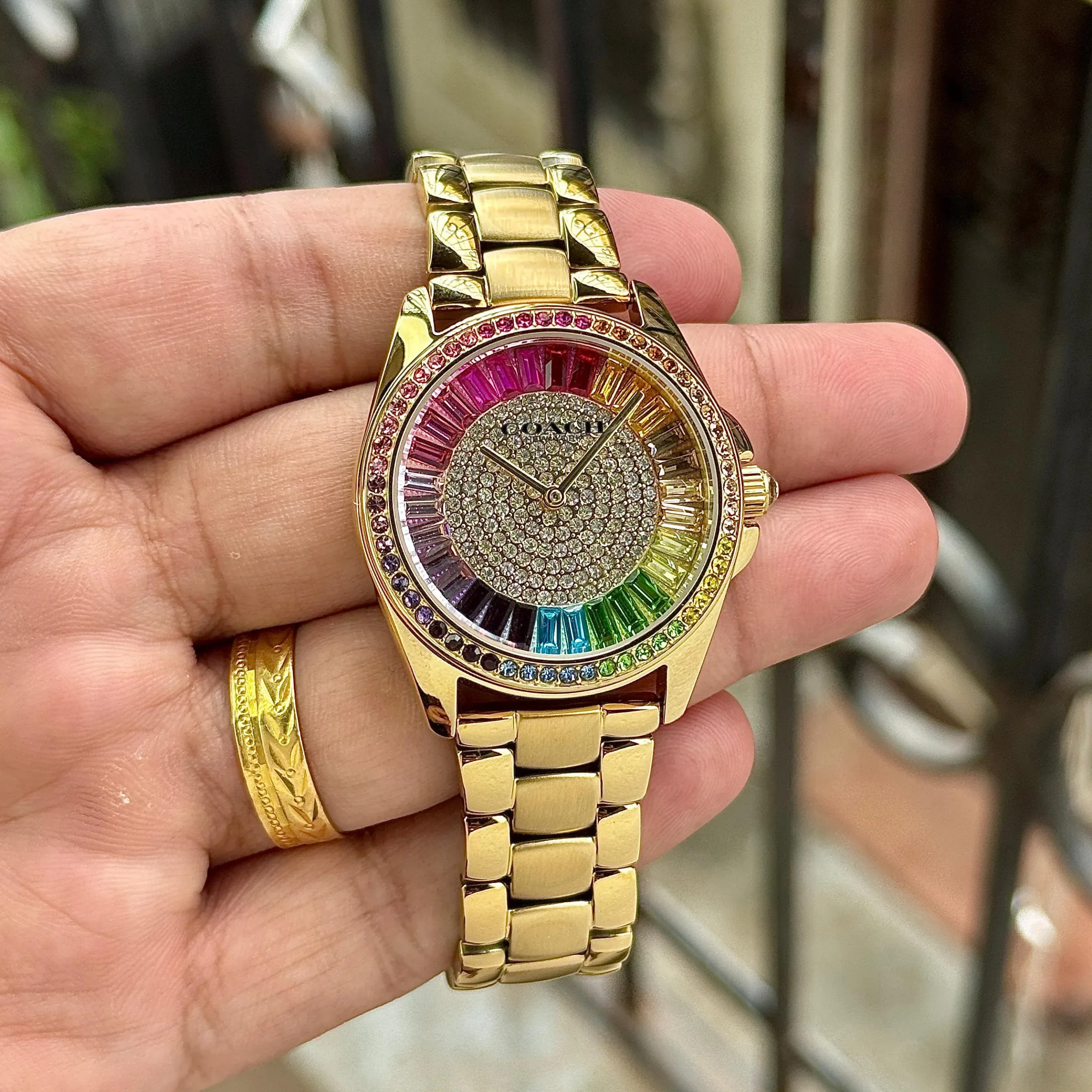 COACH GREYSON RAINBOW CRYSTAL DIAL STAINLESS STEEL - Image 2