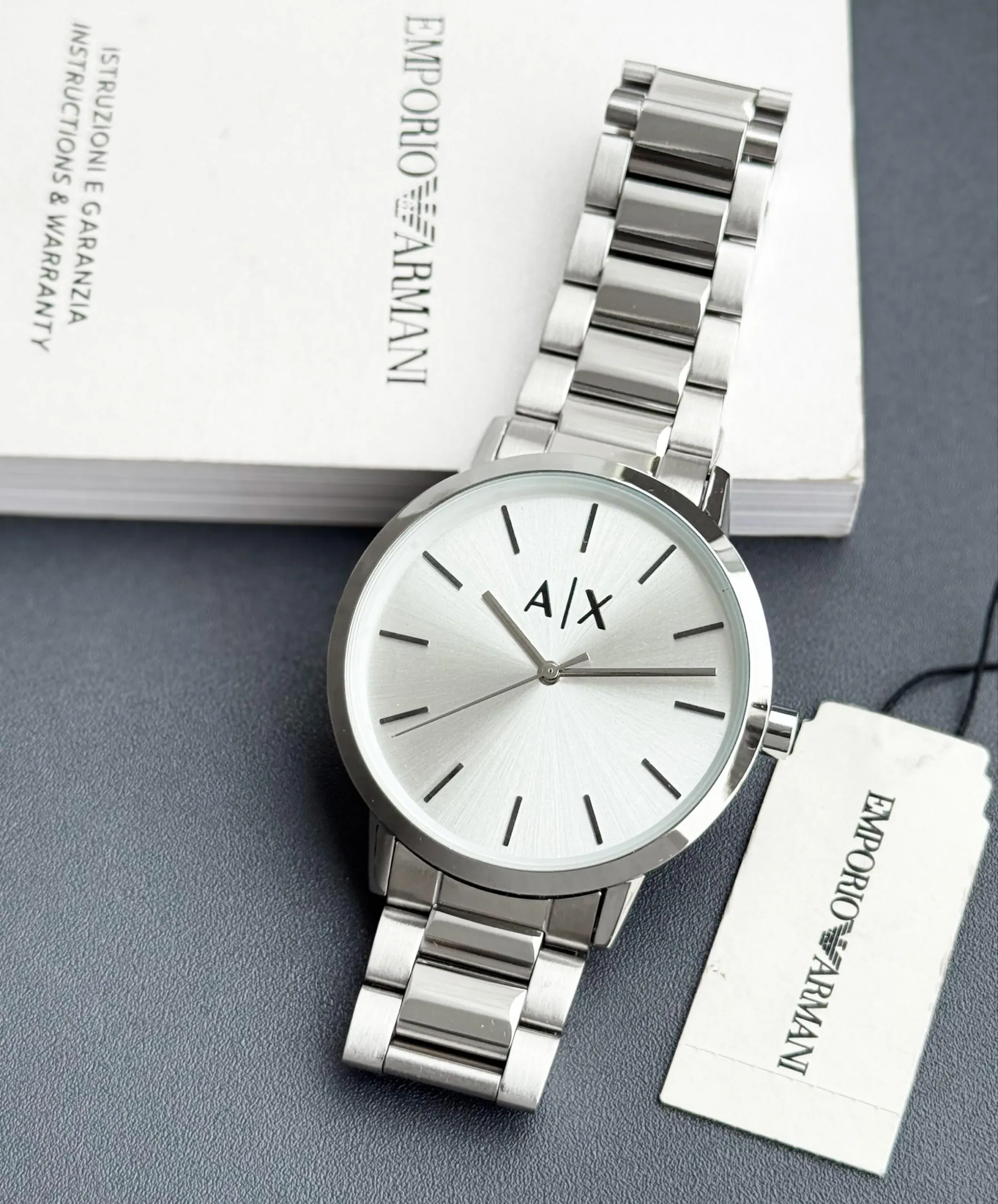 2025/11/1000052817-jpg.webp ARMANI EXCHANGE 7AAA ORIGINAL SILVER DIAL - Image 1
