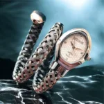 JUST CAVIILL JC SIGNATURE WRAP EMERALD ROSEGOLD DIAL
