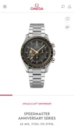 OMEGA SPEEDMASTER APOLLO-11 7AA PREMIUM BLACK DIAL