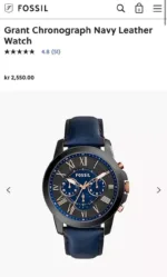 FOSSIL STAINLESS STEEL 7AAA PREMIUM BLACK DIAL