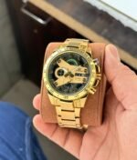 CASIO EDIFICE EFR 540 STAINLESS STEEL GOLD BEZEL