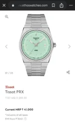 TISSOT PRX T-CLASSIC TIFFANY DIAL QUARTZ MOVEMENT - Image 2