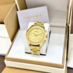 VERSACE GRECA CHRONOGRAPH 7AA PREMIUM GOLD STRAP - Image 6