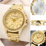 VERSACE GRECA CHRONOGRAPH 7AA PREMIUM GOLD STRAP - Image 3