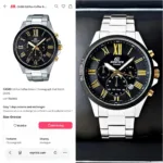 CASIO EDIFICE EX346 7AA ULTRA PREMIUM BLACK DIAL - Image 6