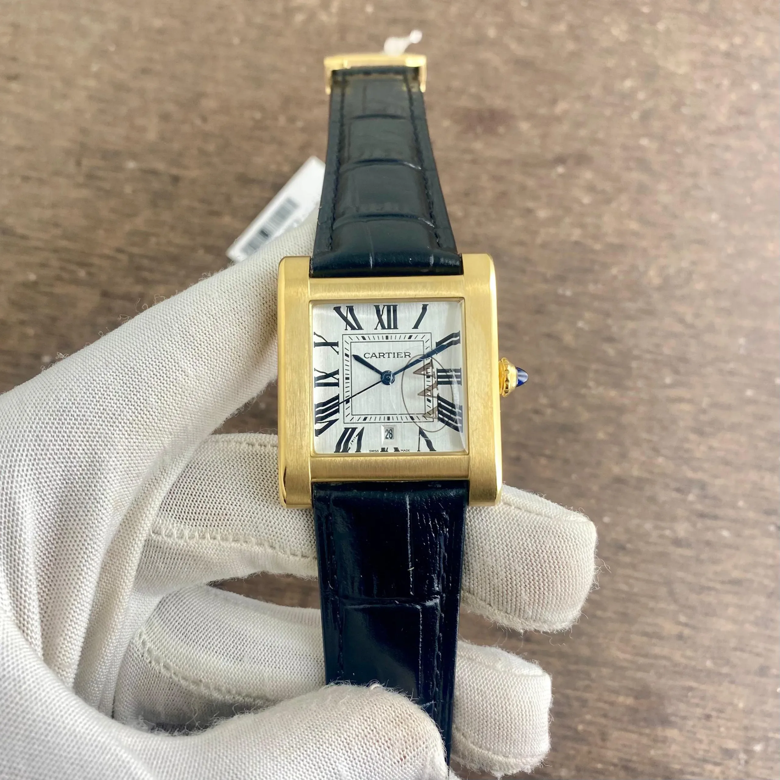 CARTIER SQUARE 7AAA QUARTZ MOVEMENT WHITE DIAL - Image 1