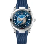 OMEGA AQUATERRA WORLD MAP SEAMASTER SKYBLUE DIAL - Image 3