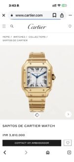 CARTIER DE SANTOS GEOMETRIC SHAPE 7AA ULTRA PREMIUM AUTOMATIC - Image 4
