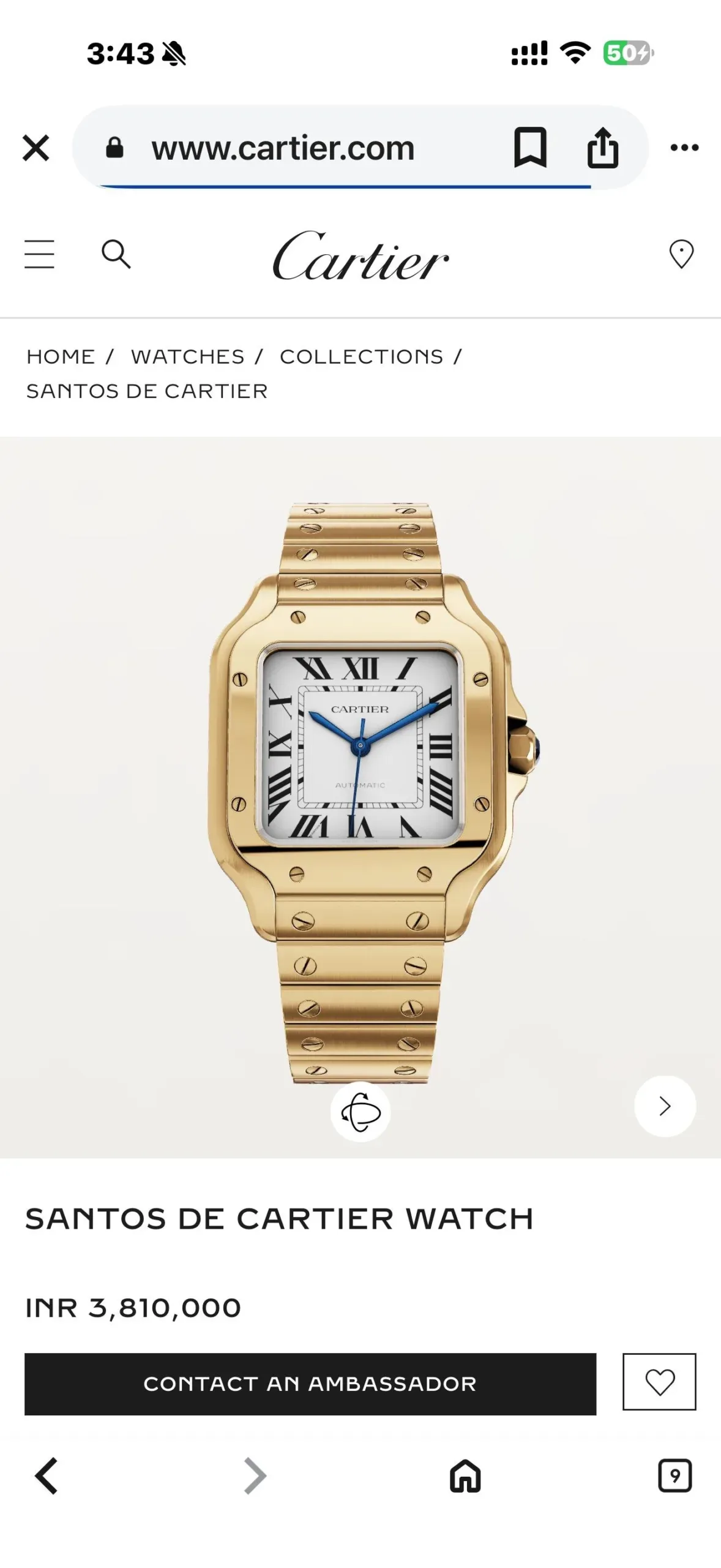 CARTIER DE SANTOS GEOMETRIC SHAPE 7AA ULTRA PREMIUM AUTOMATIC - Image 4