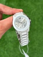 LONGINES WHITE DIAL & SILVER CERAMIC 7AAA PREMIUM - Image 3