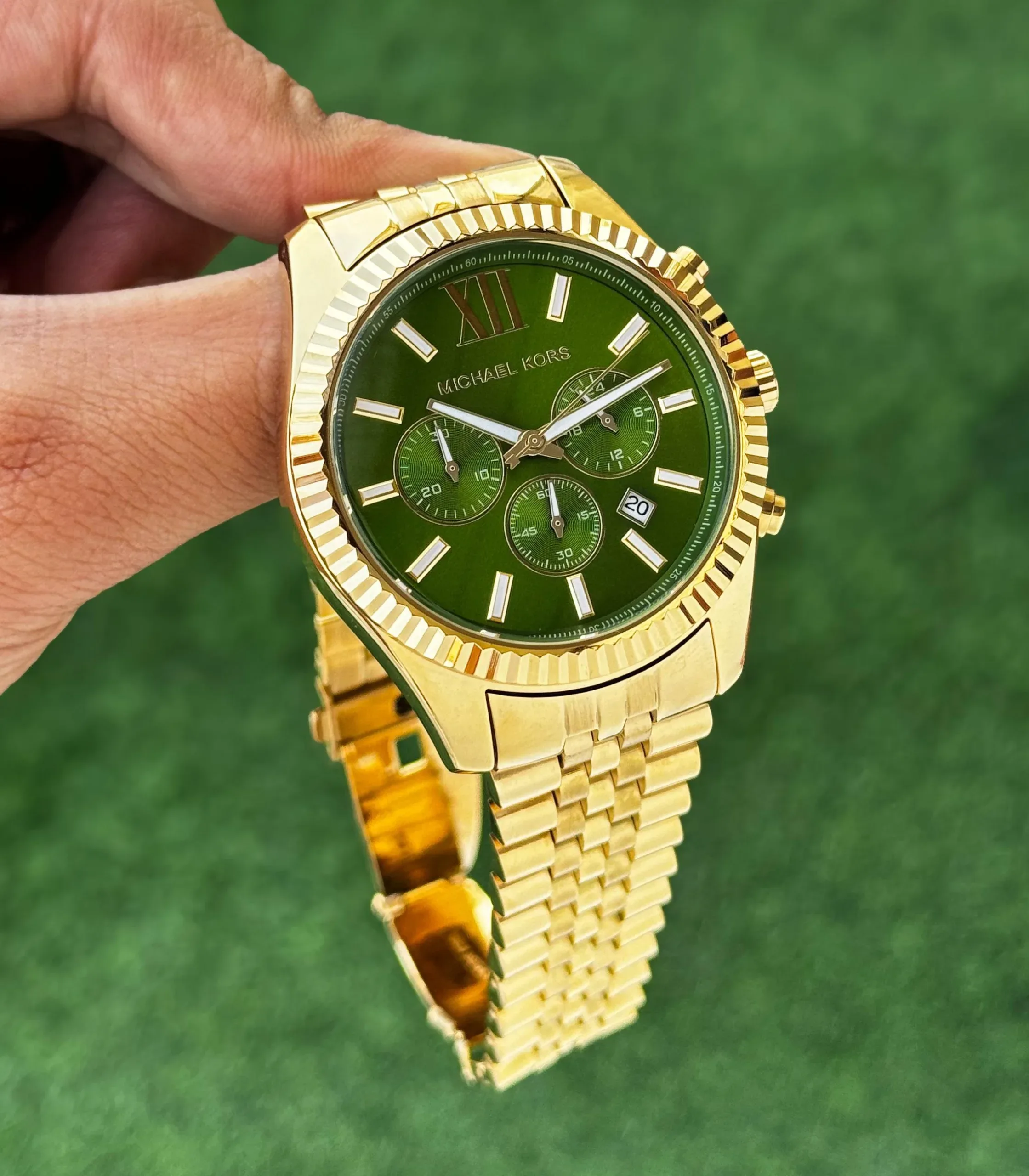 MICHAEL KORS MK 8551 GREEN DIAL 7A ORIGINAL - Image 2