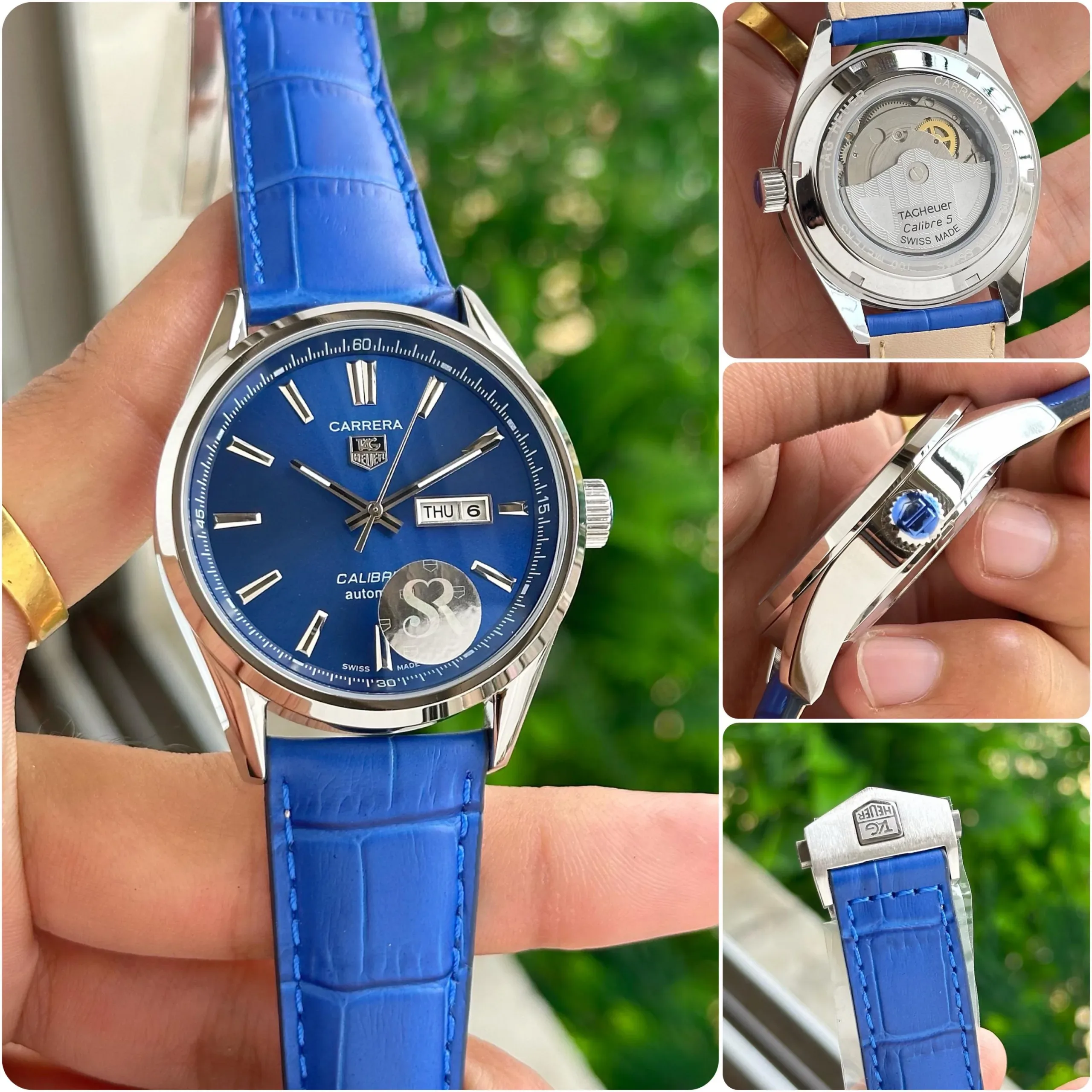 TAG HEUER DAY & DATE STAINLESS STEEL BLUE DIAL AUTOMATIC - Image 3