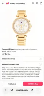 TOMMY HILFIGER DROP-2  TH1782703W STAINLESS STEEL GOLD - Image 2
