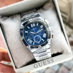 GUESS ANALOG BLUE CHRONOGRAPH DIAL STAINLESS STEEL