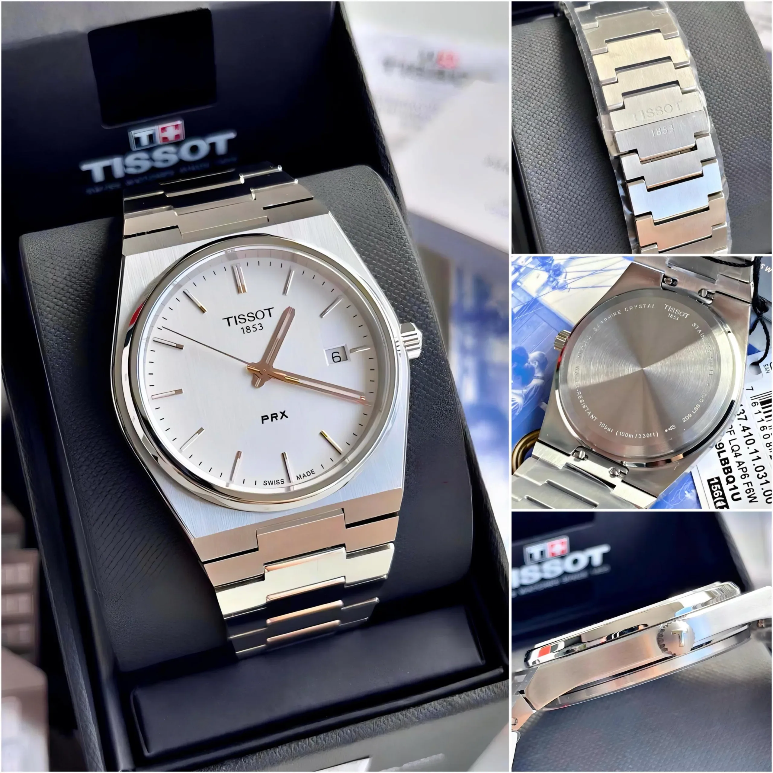 TISSOT PRX 7AA ULTRA PREMIUM STAINLESS STEEL WHITE DIAL - Image 4