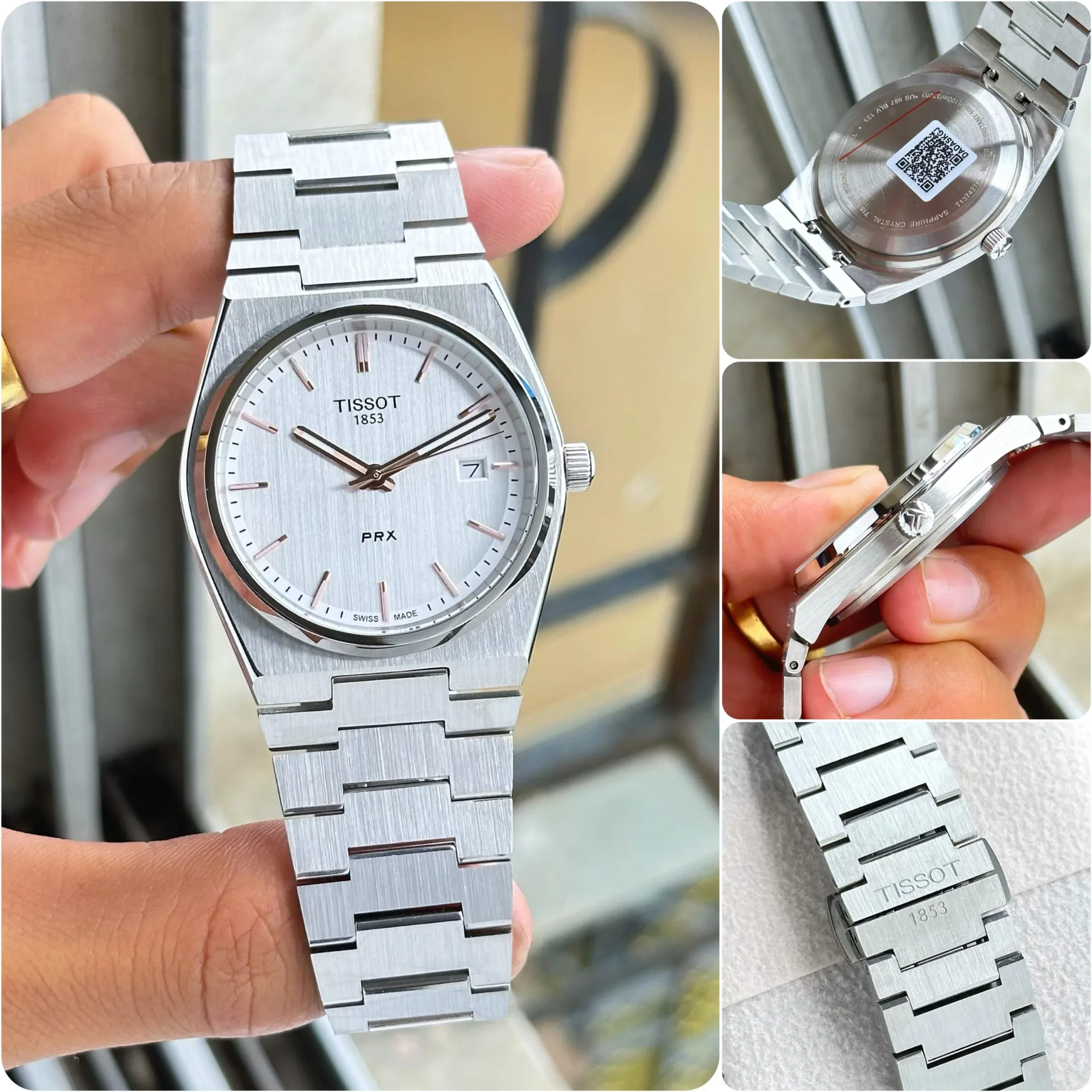 TISSOT PRX 7AA ULTRA PREMIUM STAINLESS STEEL WHITE DIAL - Image 5