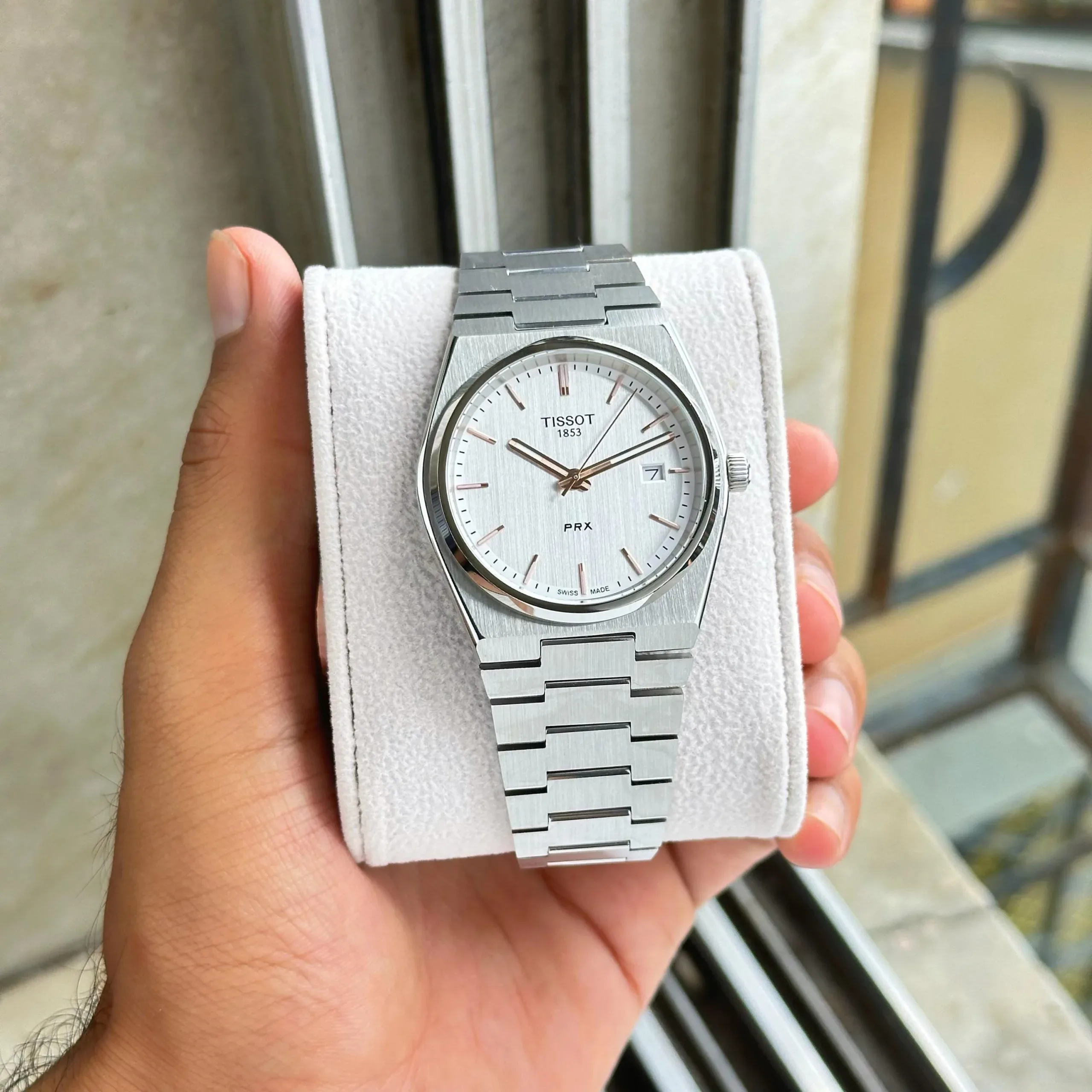 TISSOT PRX 7AA ULTRA PREMIUM STAINLESS STEEL WHITE DIAL - Image 2