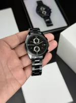 EMPORIO ARMANI AR  CLASSIC QUARTZ BLACK DIAL