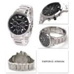 EMPORIO ARMANI STEEL CLASSIC 7AA PREMIUM BLACK DIAL - Image 2