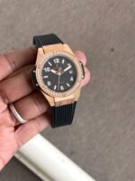 HUBLOT BIG BANG KING GOLD DIAMOND QUARTZ MOVEMENT BLACK DIAL - Image 5