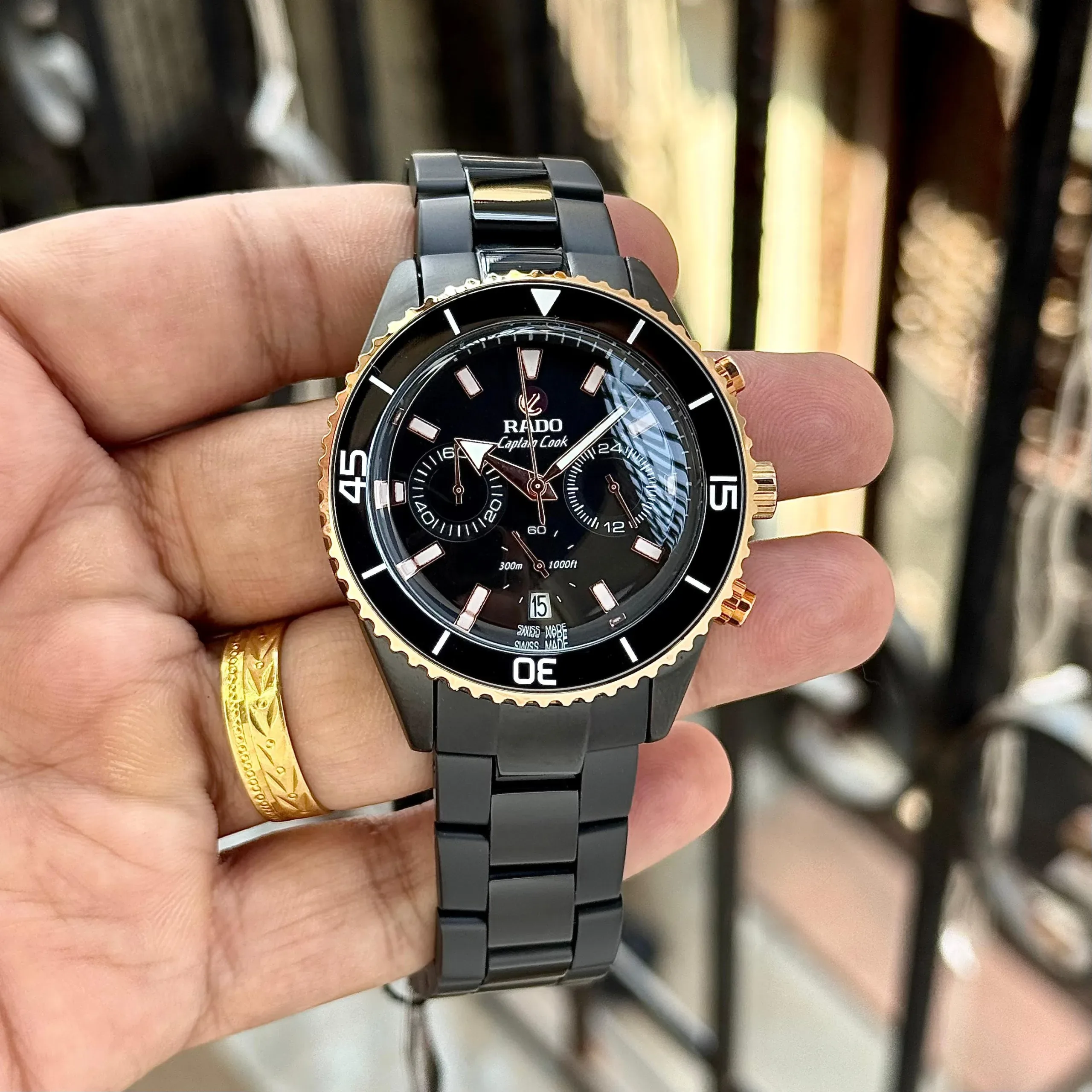 RADO CAPTION COOK HIGH-TECH CERAMIC BOLD BLACK DIAL - Image 1