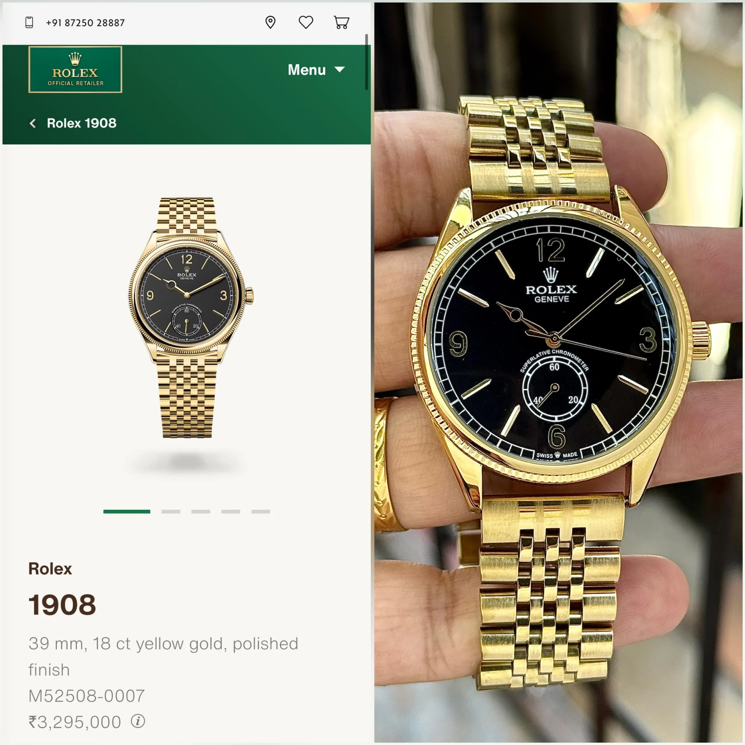 ROLEX 1908 ROYAL CLASSIC BLACK DIAL - Image 3