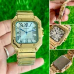 CARTIER SANTOS DE STAINLESS STEEL GOLDEN STRAP - Image 4