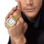 CARTIER SANTOS DE STAINLESS STEEL GOLDEN STRAP - Image 2