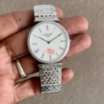 LONGINES ONE CLICK KING SILVER DIAMOND WHITE DIAL