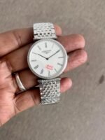 LONGINES ONE CLICK KING SILVER DIAMOND WHITE DIAL - Image 4