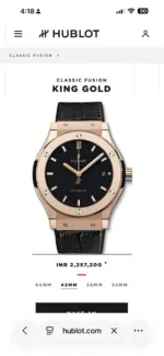 HUBLOT CLASSIC FUSION AUTOMATIC BLACK DIAL - Image 3