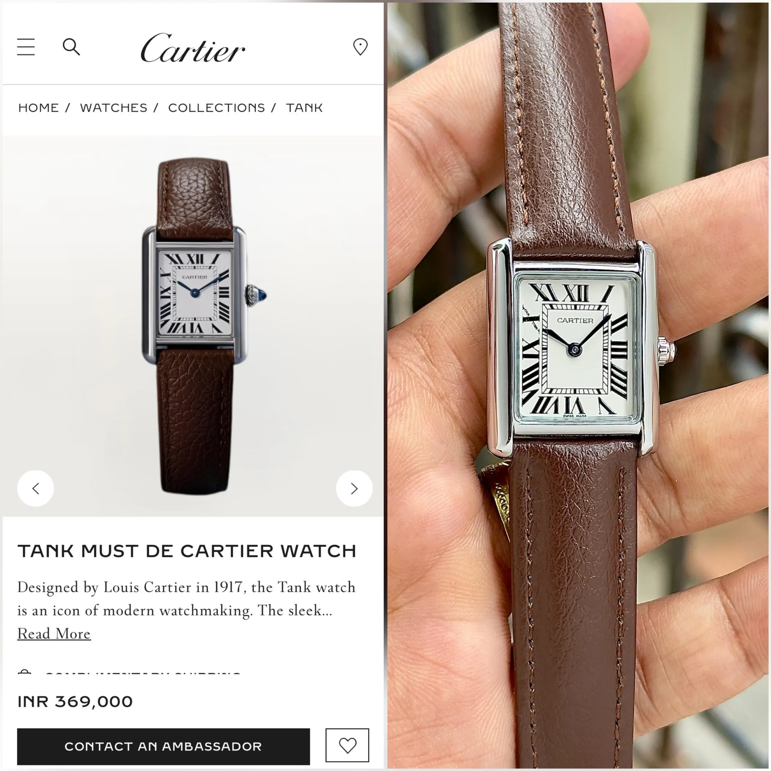 CARTIER TANK CLASSIC MUST DE WHITE DIAL - Image 3