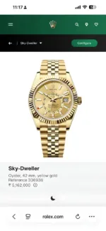 ROLEX SKY-DWELLER REFERENCE 336938 STAINLESS STEEL GOLDEN - Image 2