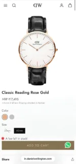 DANIEL WELLINGTON UNISEX CLASSIC YORK 7AA PREMIUM - Image 2