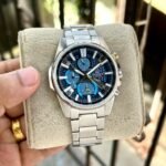 CASIO EDIFICE EQB-1200D-2A BLUE MULTI LAYER CHRONOGRAPH DIAL - Image 2